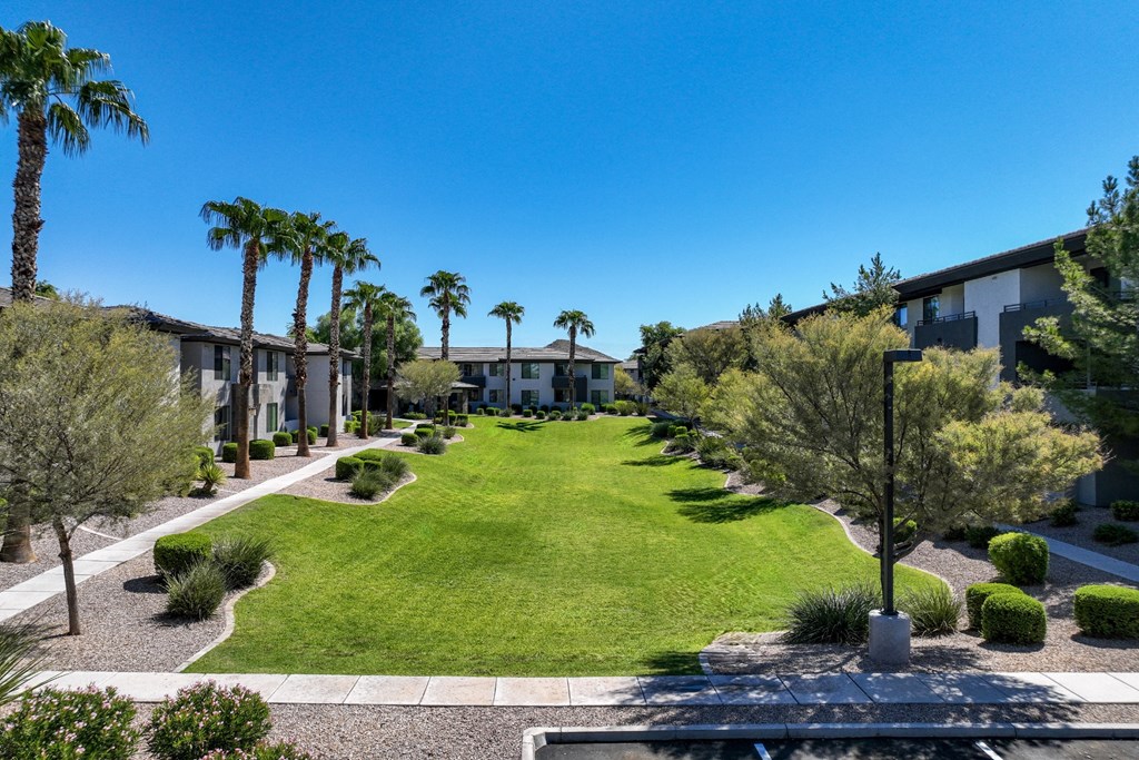 greenspace and lawn at Avora apartments