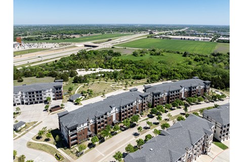 aerial view of Berkshire Spring Creek apartments