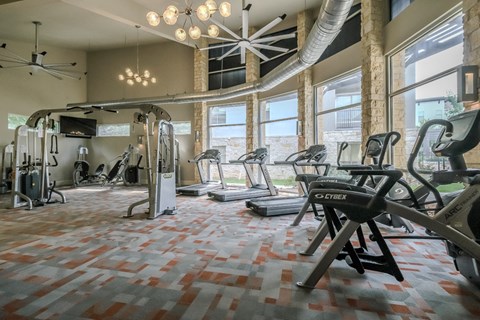 high-impact fitness center at The Allure apartments