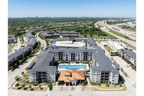 aerial view of Berkshire Spring Creek apartments
