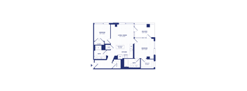 RiverPoint luxury apartments 2A3 floorplan
