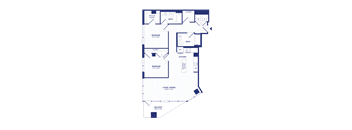 RiverPoint luxury apartments 2A6A floorplan