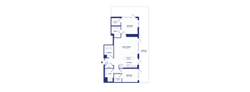 RiverPoint luxury apartments 2B1 floorplan