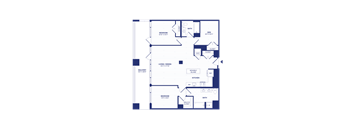 RiverPoint luxury apartments 2DA1 floorplan