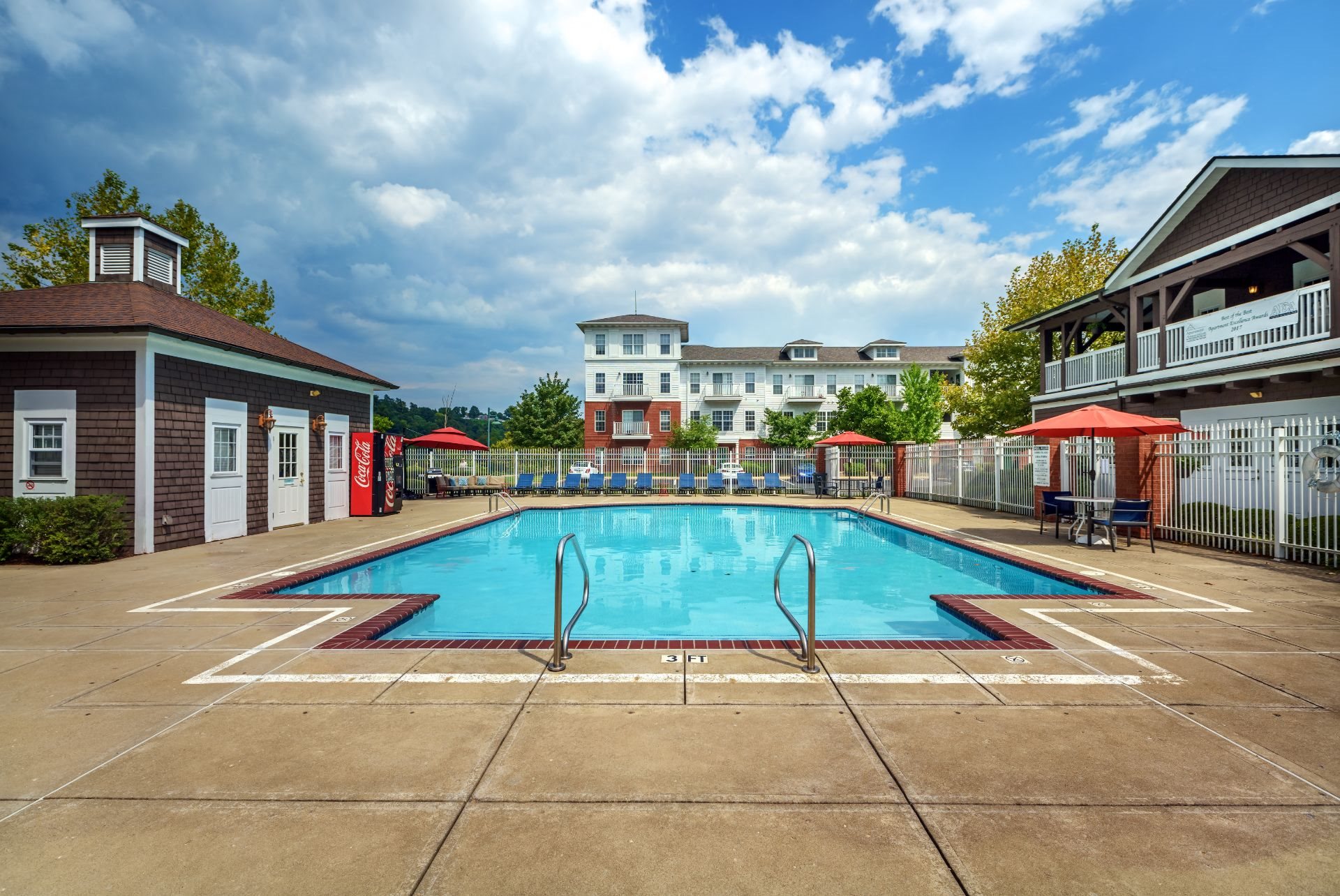 Amenities The Waterfront Apartments and Townhomes with a Pool and Sundeck, 611 E. Waterfront Drive, Munhall, PA 15120