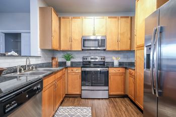 spacious kitchen at Soho Parkway luxury apartments McKinney, TX