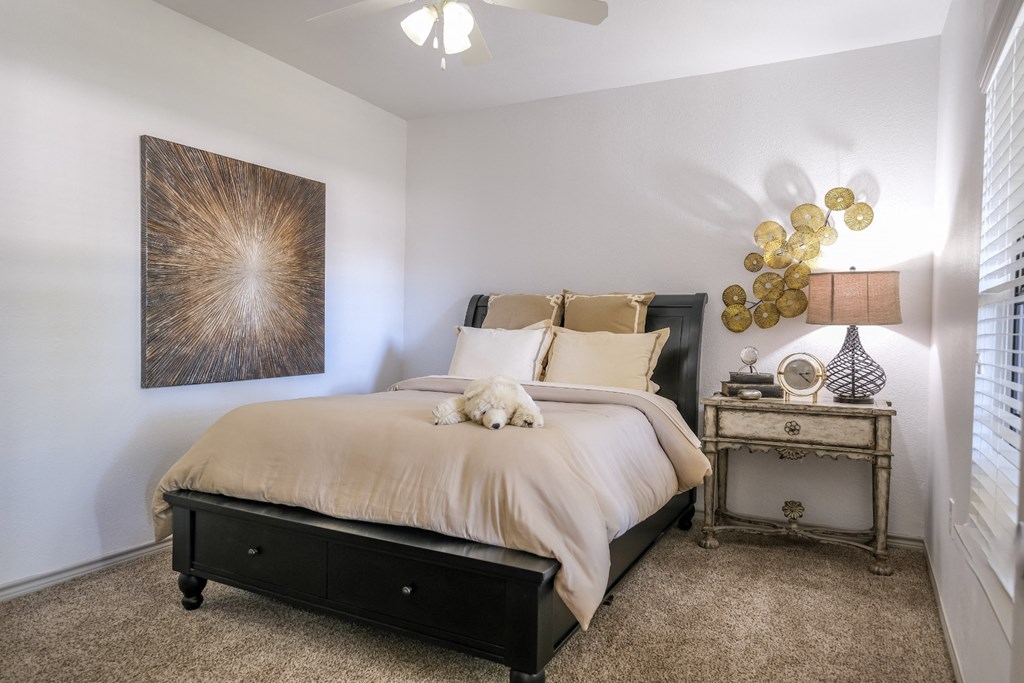 spacious bedroom at Stoneleigh on Spring Creek apartments