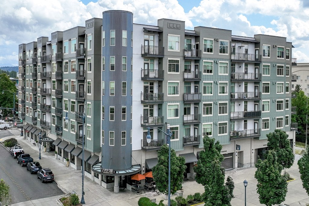 aerial view of Elan Redmond apartments 16325 Cleveland St., Redmond, WA 98052
