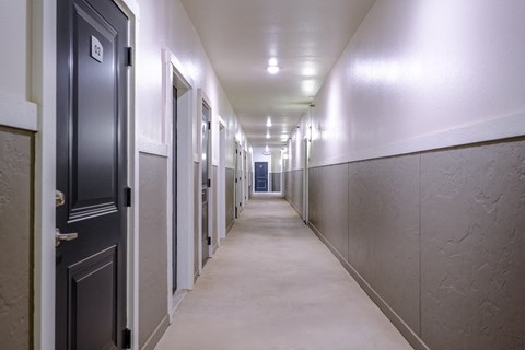 interior hallway at The Allure apartments in Cedar Park, TX