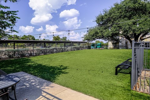 dog park at The Allure pet friendly apartments