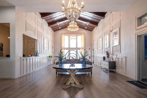 the lobby at Verano apartments
