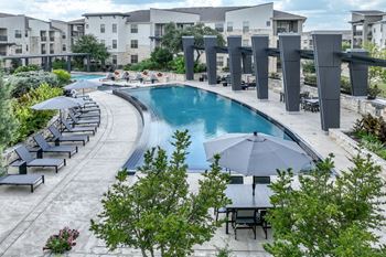 resort-style swimming pool at The Allure apartments
