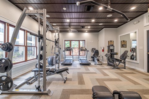 a fitness center at Verano apartments