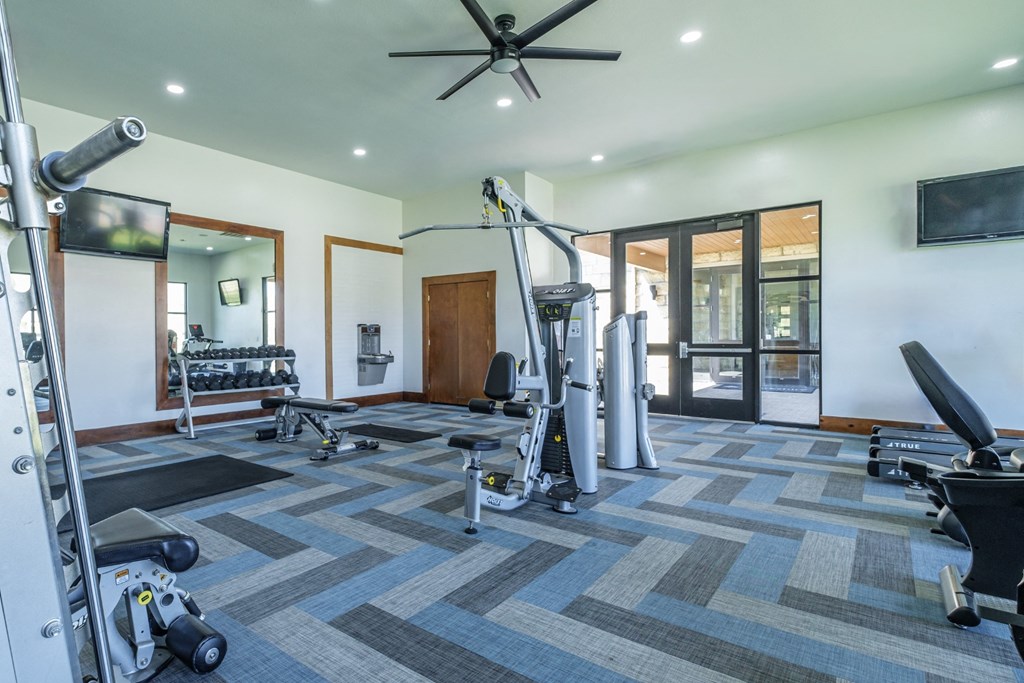 fitness center at The Pradera apartments
