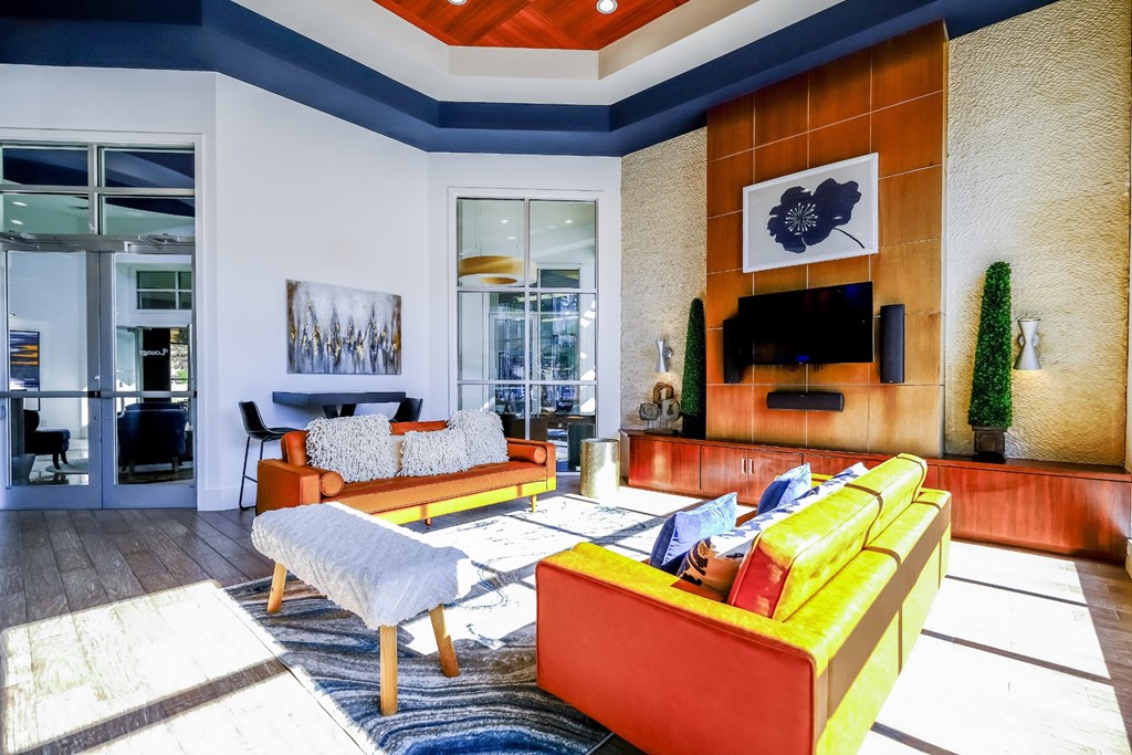 social lounge at Soho Parkway apartments