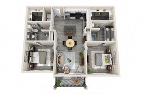 B2 Floor Plan at The Mansions McKinney, Texas, 75070