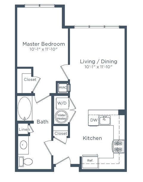 floor plan at Signature Place apartments