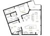 A10 One Bedroom One Bath Floor Plan A10 One Bedroom One Bath Floor Plan at Berkshire Pullman, Texas, 75034