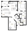 A11 One Bedroom with Study Floor Plan A11 One Bedroom with Study Floor Plan at Berkshire Pullman, Frisco, TX, 75034