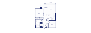 RiverPoint luxury apartments A1D floorplan
