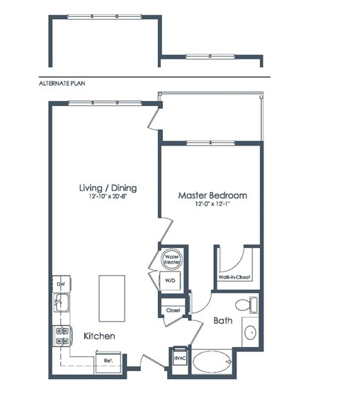 floor plan at Signature Place apartments