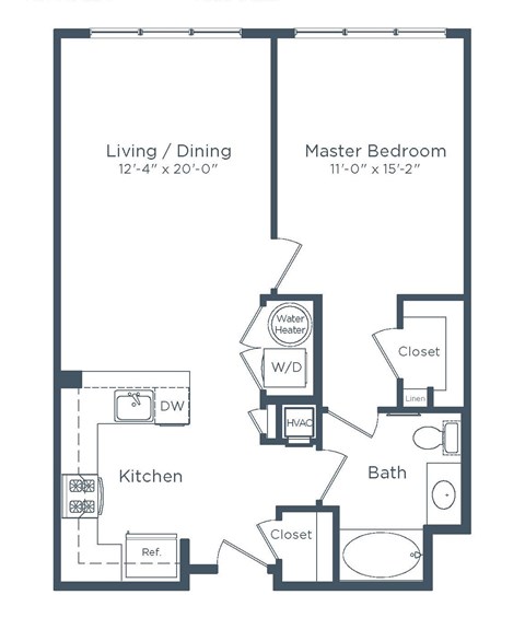 floor plan at Signature Place apartments