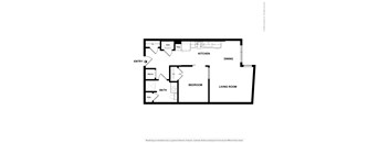 A3 1 bedroom 1 bath floorplan
