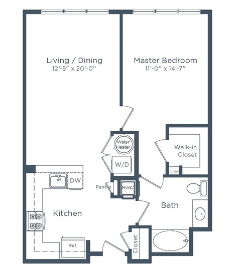 floor plan at Signature Place apartments