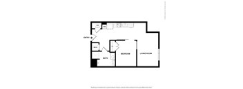 A4 1 bedroom 1 bath floorplan