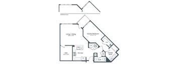 floor plan at Signature Place apartments