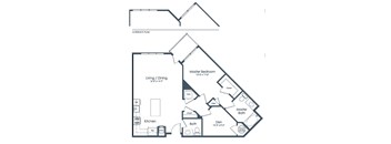 floor plan at Signature Place apartments