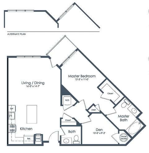 floor plan at Signature Place apartments