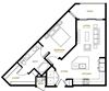 A6 One Bedroom One Bath Floor Plan A6 One Bedroom One Bath Floor Plan at Berkshire Pullman, Frisco, 75034