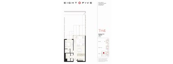 A floor plan for a 1 bedroom terrace apartment.