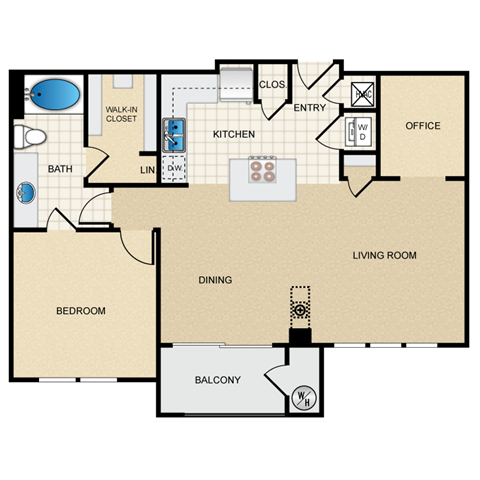 A8D Floor Plan at Berkshire Aspen Grove, Littleton, 80120