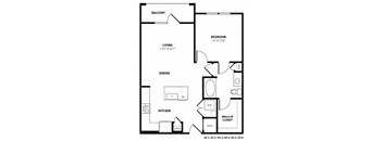 A2 Floor Plan at Berkshire Exchange Apartments, Spring, 77388