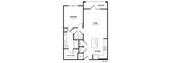 A4 Floor Plan at Berkshire Exchange Apartments, Spring
