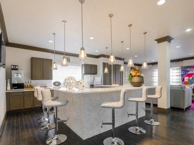 Fitted Kitchen With Island Dining at McKinney Square, McKinney, 75070