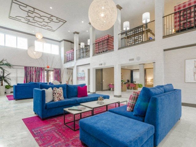 Lounge Area With Fireplace Lounge Area With Fireplace at The Mansions McKinney, McKinney, Texas