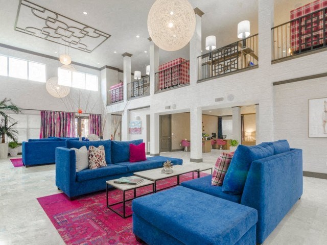 Lounge Area With Fireplace at McKinney Square, McKinney, Texas