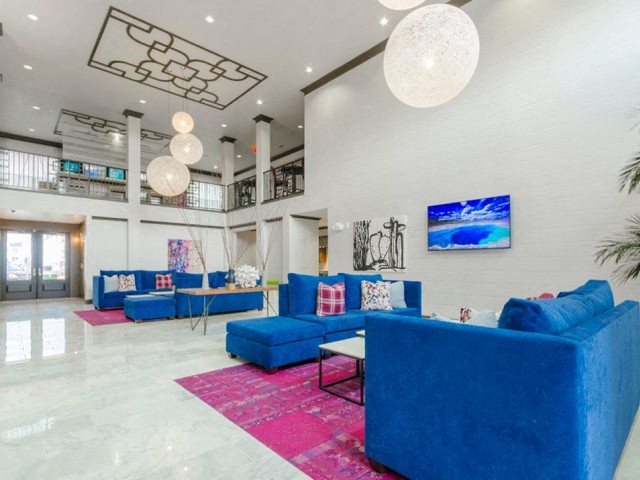 Amenities-Posh Lounge Area In Clubhouse Is Perfect For Meeting Up With Friends Posh Lounge Area In Clubhouse Is Perfect For Meeting Up With Friends at McKinney Square, McKinney, Texas