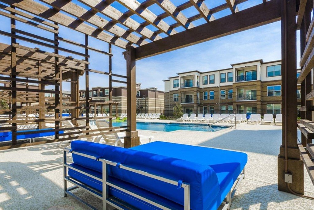 Lounge Swimming Pool With Cabana at McKinney Square, Texas, 75070