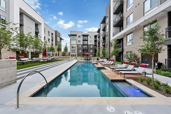 Swimming Pool and Lounge at Night at Berkshire Auburn, Texas, 75248