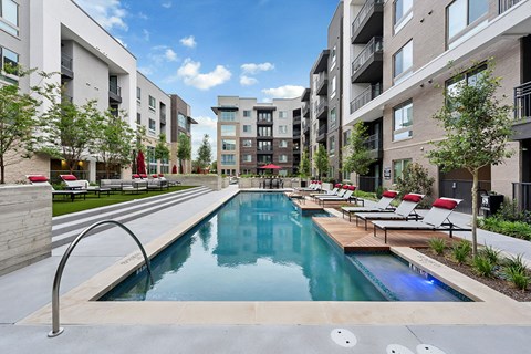 Extensive Resort Inspired Pool Extensive Resort Inspired Pool Deck at Addison TX