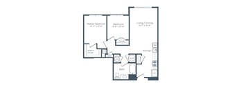 floor plan at Signature Place apartments
