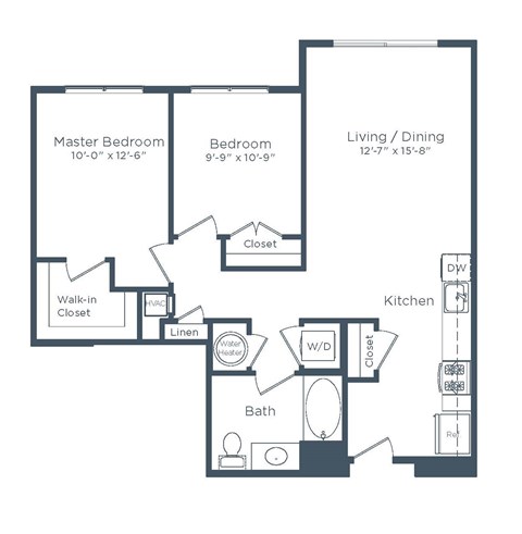 floor plan at Signature Place apartments