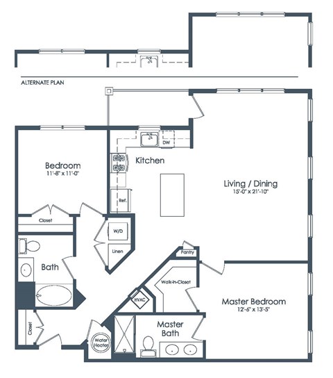 floor plan at Signature Place apartments