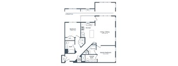 floor plan at Signature Place apartments