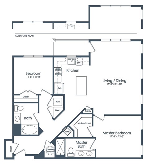 floor plan at Signature Place apartments