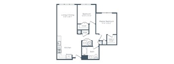 floor plan at Signature Place apartments